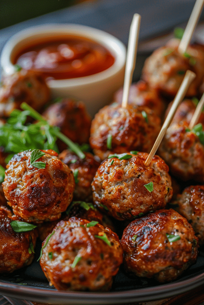Party-ready gluten free sausage ball platter