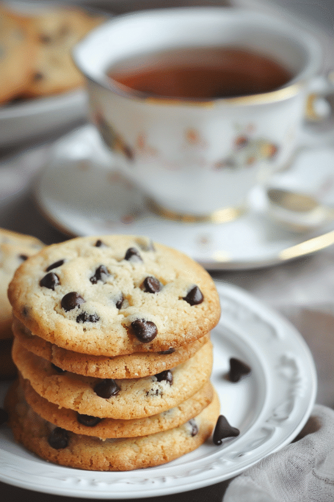 stacked gluten free cottage cheese cookies on plate