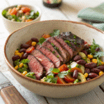 Butter Basted Steak Bean Salad Recipe Card