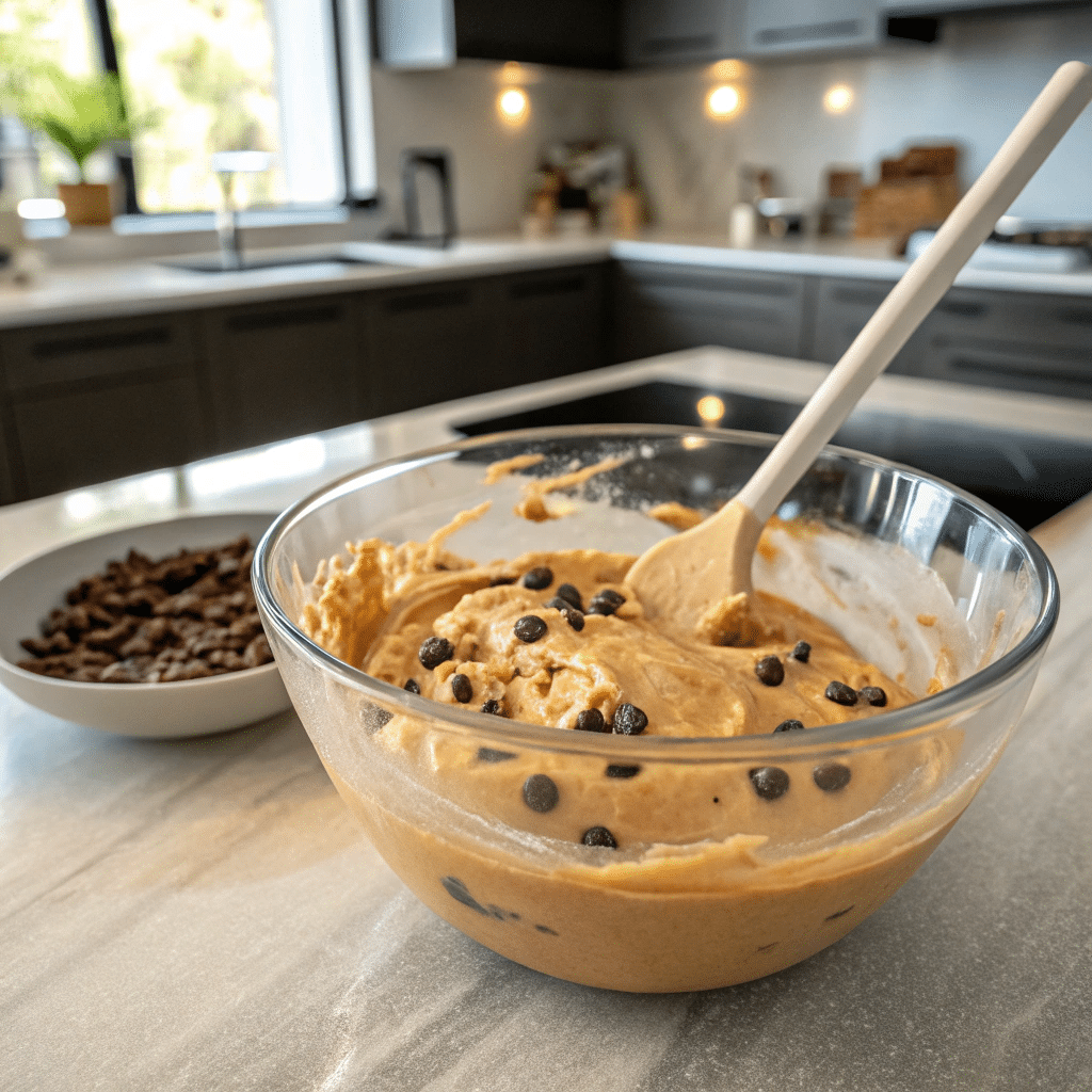 Melting peanut butter and chocolate chips using microwave and double boiler methods