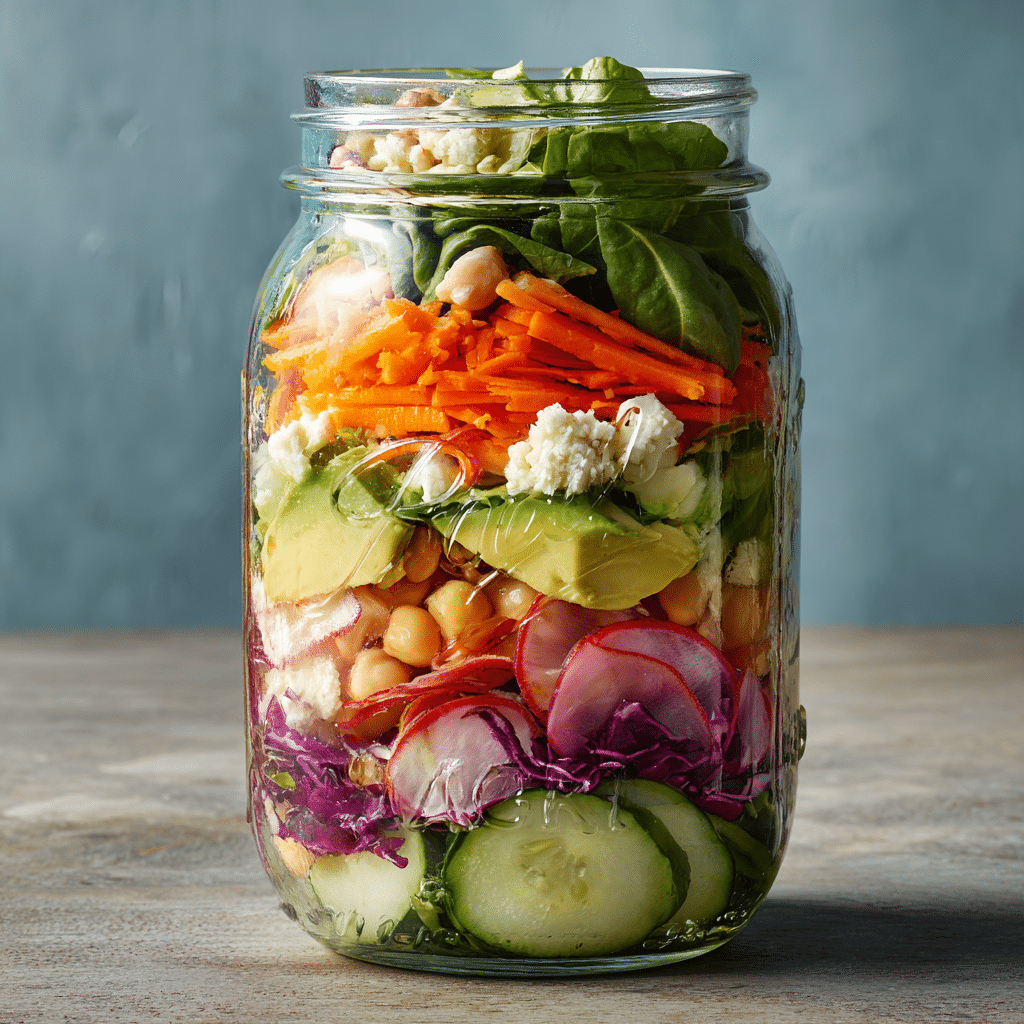 Gluten-free mason jar salads packed for lunch Mason Jar Salads (Gluten-Free