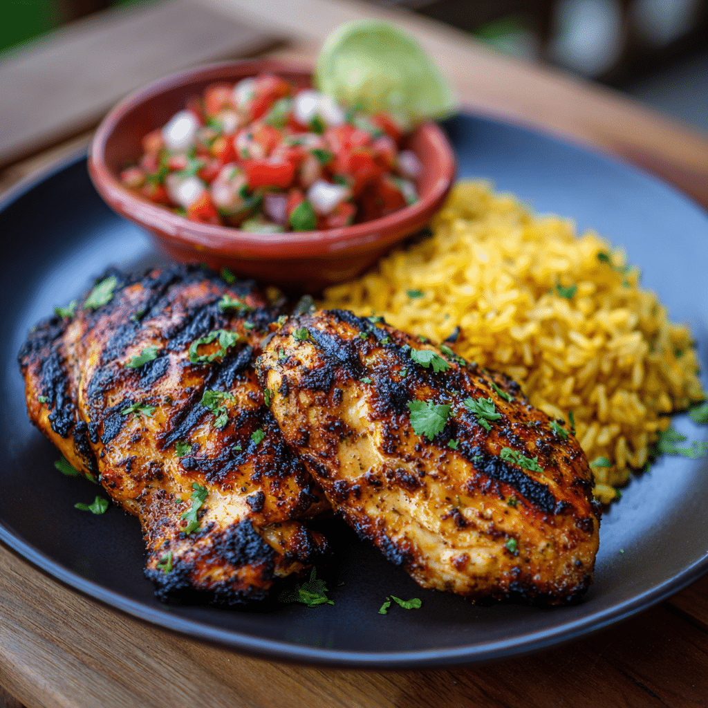 Grilled chicken with rice and vegetables for gluten-free meal prep