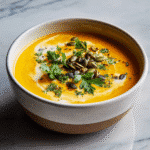 Gluten-Free Pumpkin Soup Recipe Card
