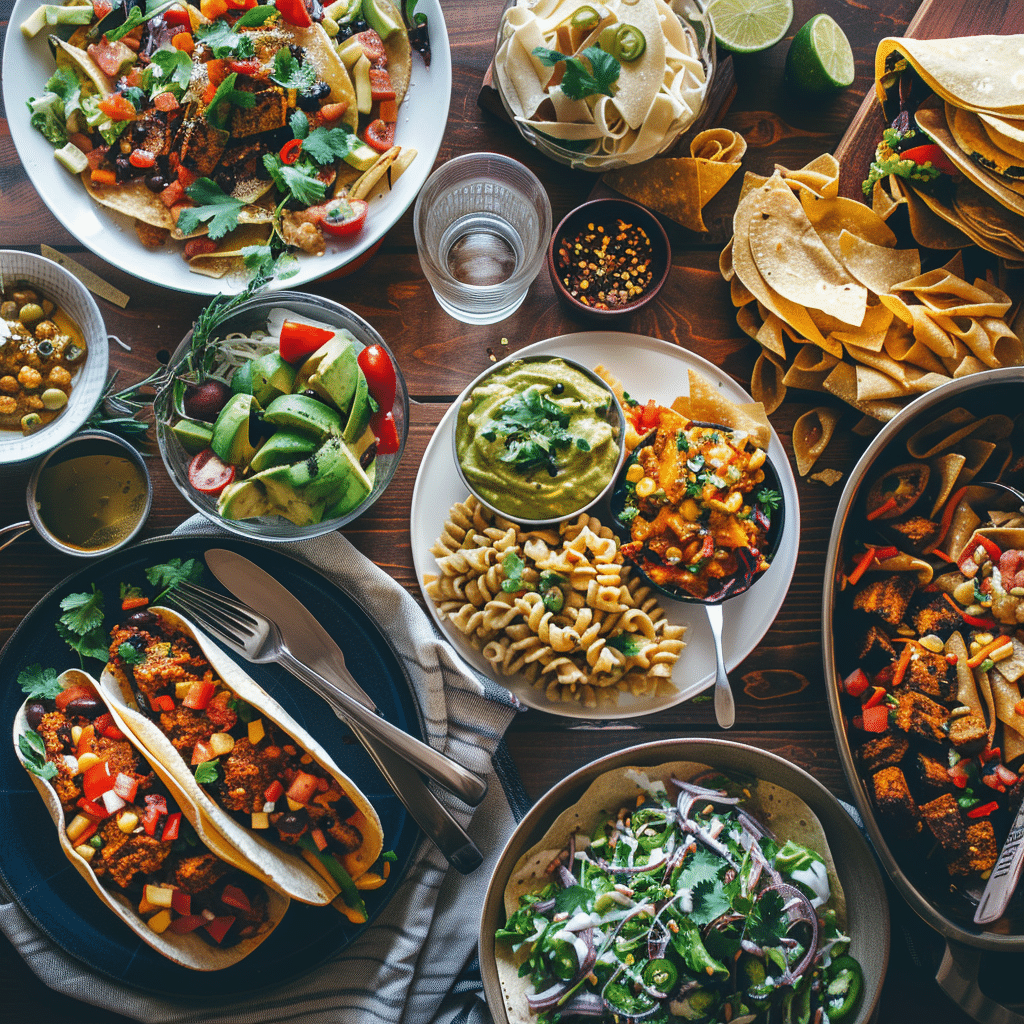Gluten free dinner ideas displayed on a dinner table
