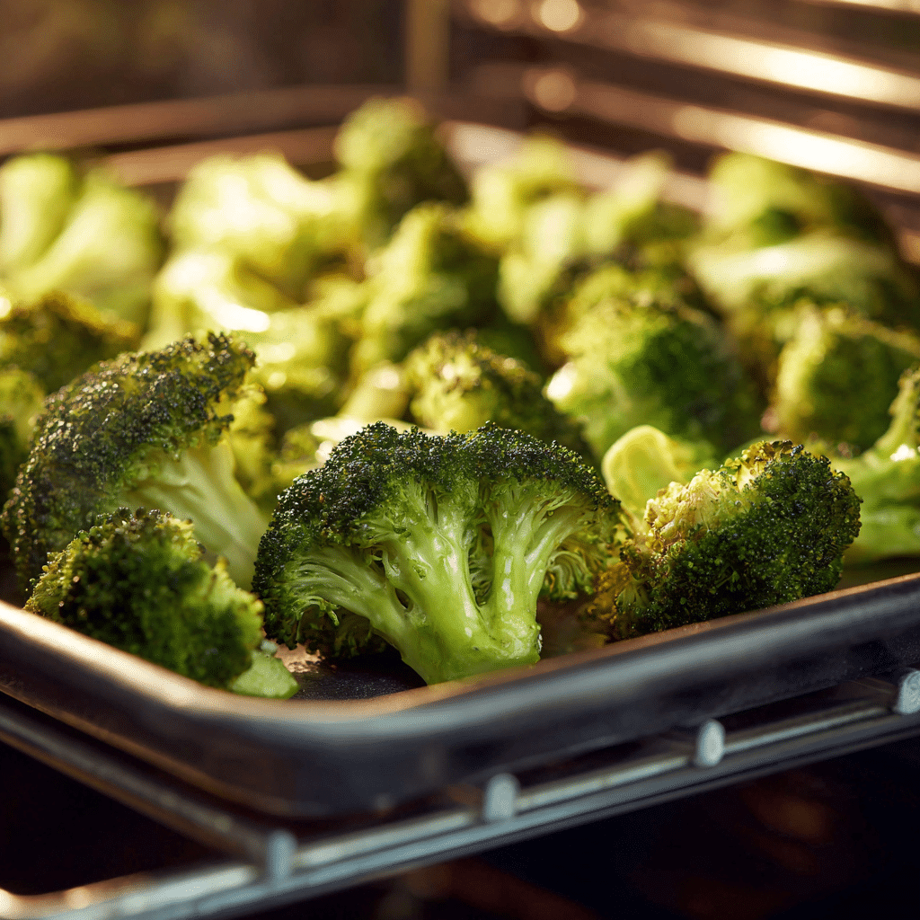 Roasting broccoli for kugel