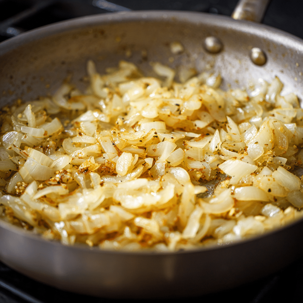 Sautéing onions for broccoli kugel
