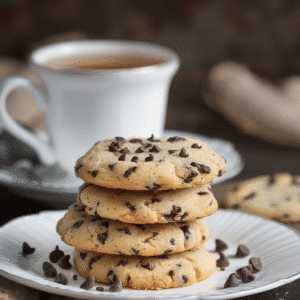 stacked gluten free cottage cheese cookies on plate1