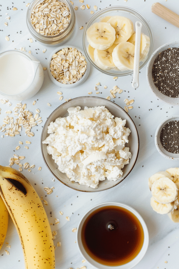 ingredients for cottage cheese overnight oats