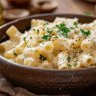 creamy cottage cheese pasta sauce over rigatoni