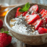 Cottage cheese protein bowl with healthy toppings