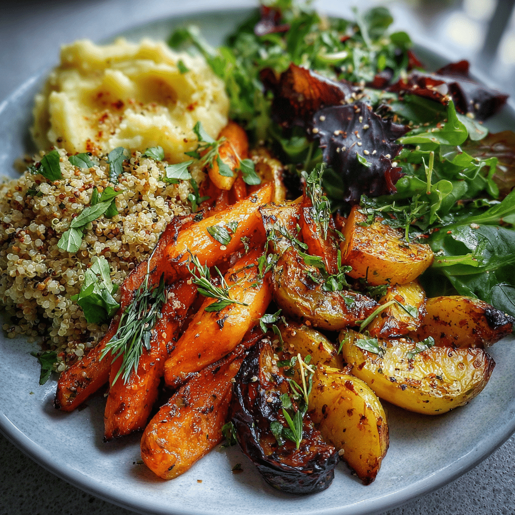Easy gluten free sides arranged on a dinner table