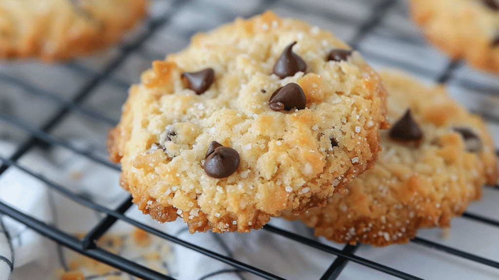 gluten free cottage cheese cookies on parchment paper