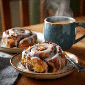 Serving gluten-free and dairy-free cinnamon rolls