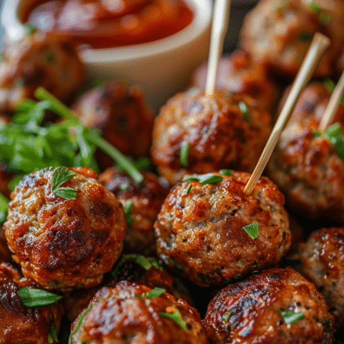 Party-ready gluten free sausage ball platter