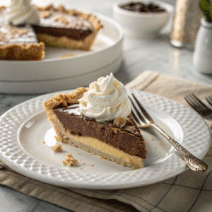 chocolate delight recipe card with ingredients and instructions
