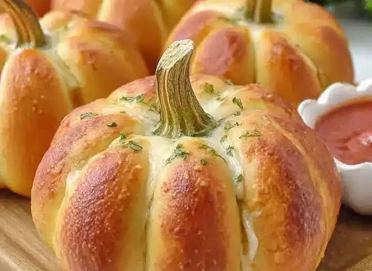 Creative Pepperoni Pizza Pumpkins ready for Halloween celebration.