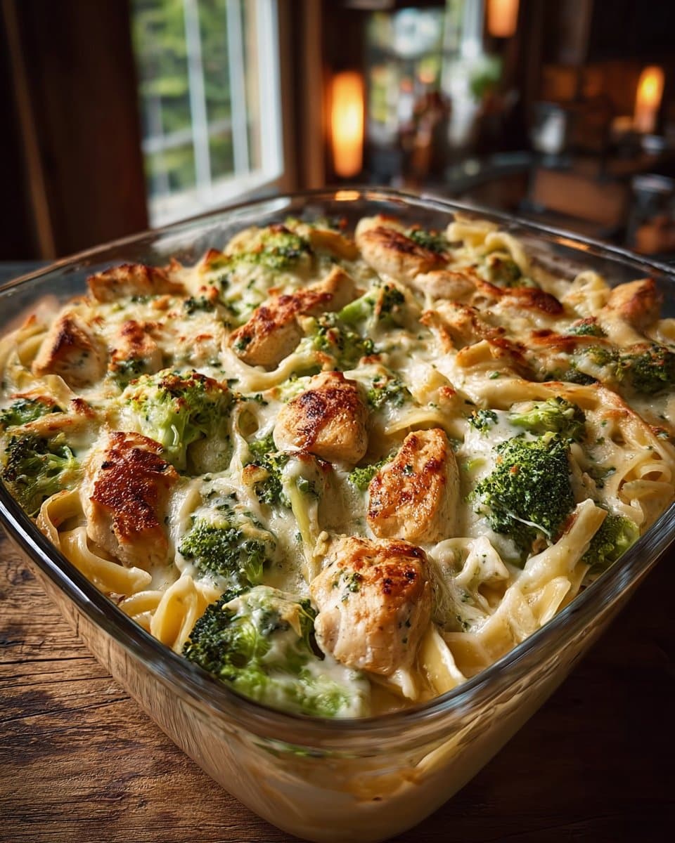 Chicken Broccoli Alfredo Bake