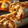 Cheesy chicken garlic wraps ready to serve