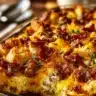 Delicious Crack Breakfast Casserole served on a plate