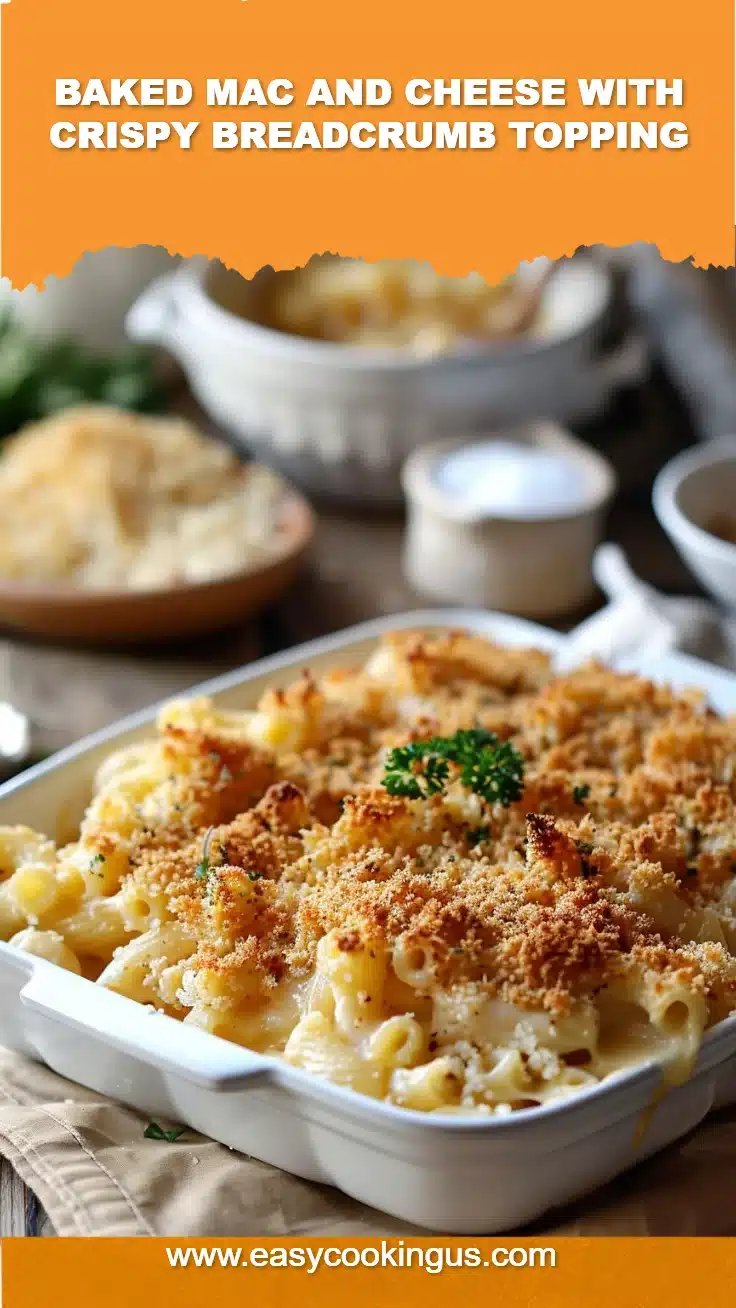 Baked Mac And Cheese With Crispy Breadcrumb Topping