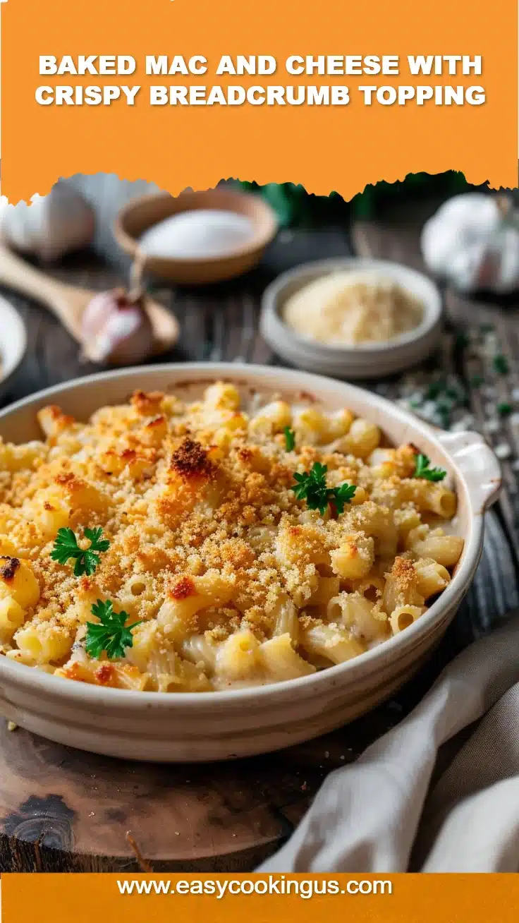 Baked Mac and Cheese with Crispy Breadcrumb Topping