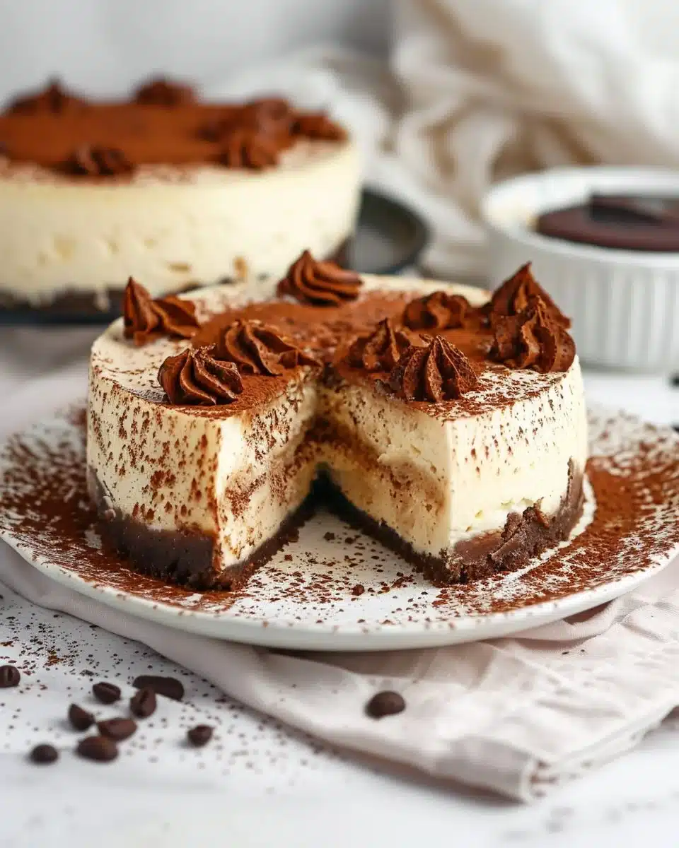 Baked Tiramisu Cheesecake