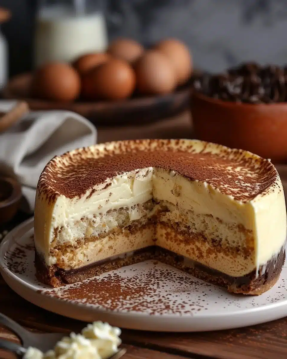 Baked Tiramisu Cheesecake