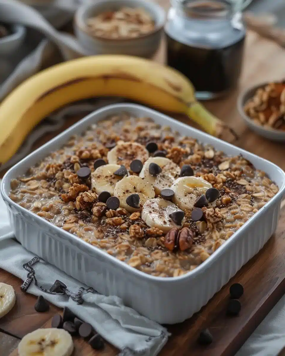 Banana Bread Baked Oatmeal