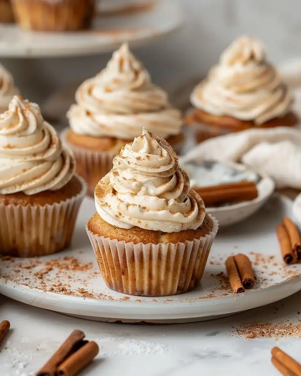 Banana Cupcakes with Cinnamon Cream Cheese Frosting