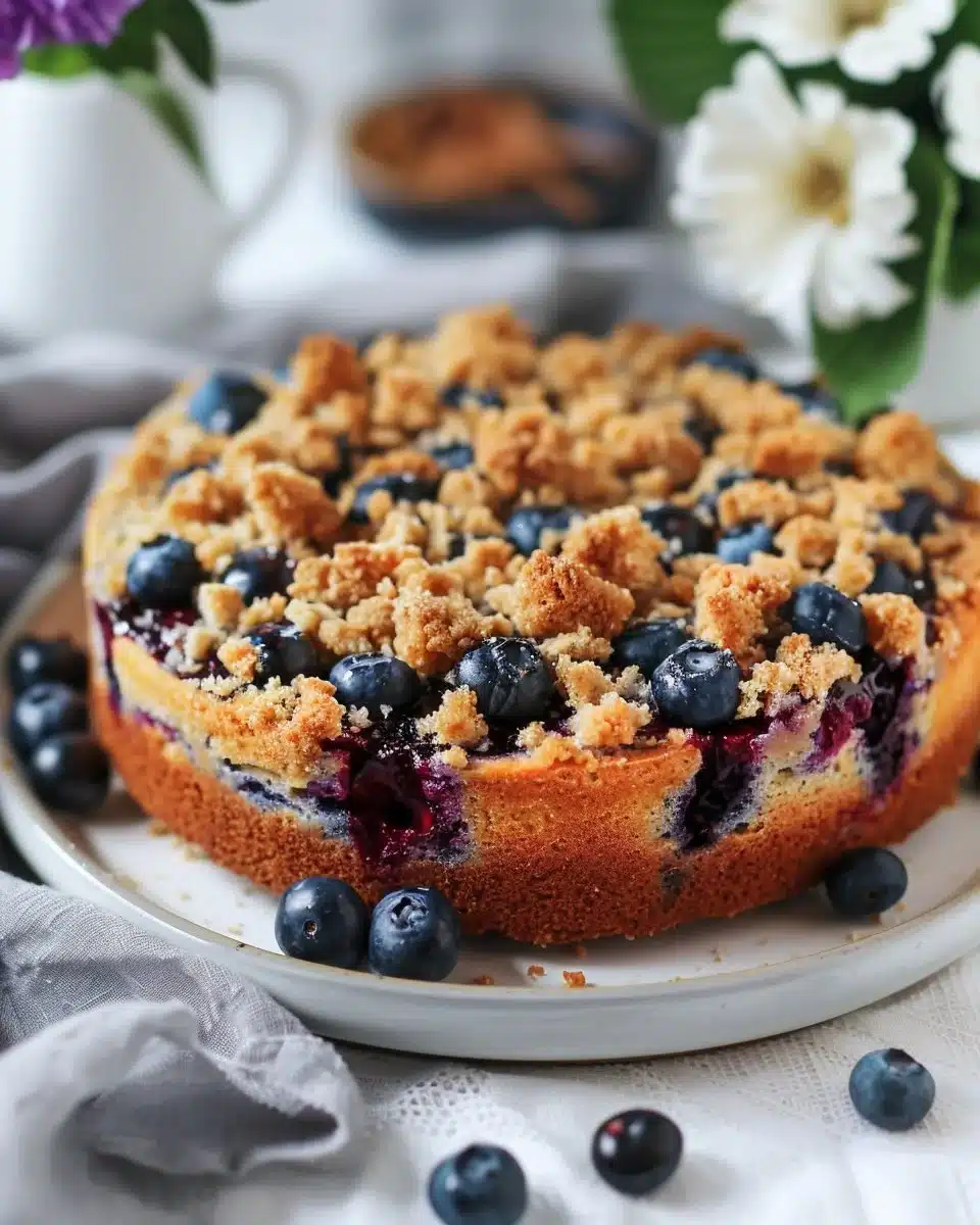 Blueberry Coffee Cake With Crumb Topping | Bake with Zoha