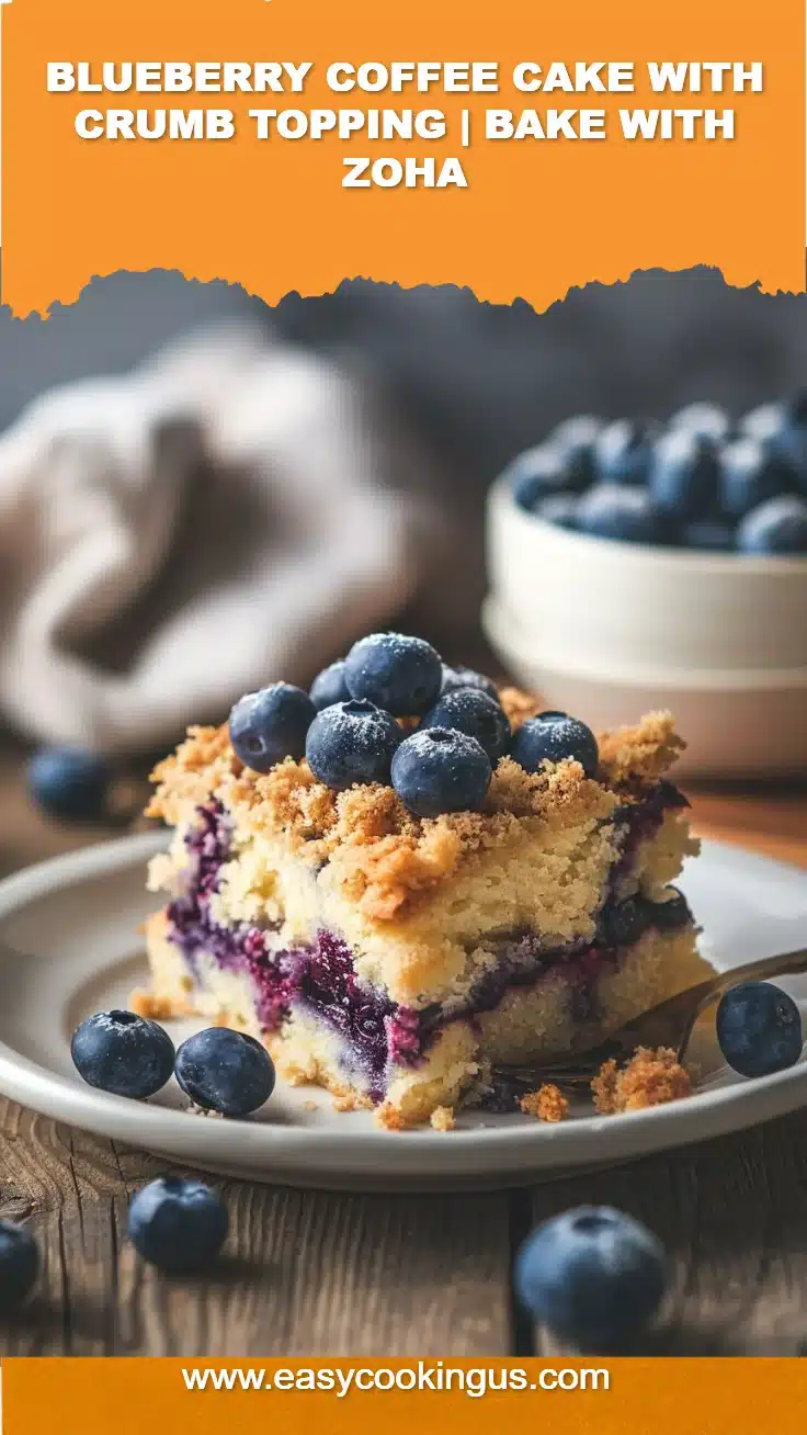 Blueberry Coffee Cake With Crumb Topping | Bake with Zoha