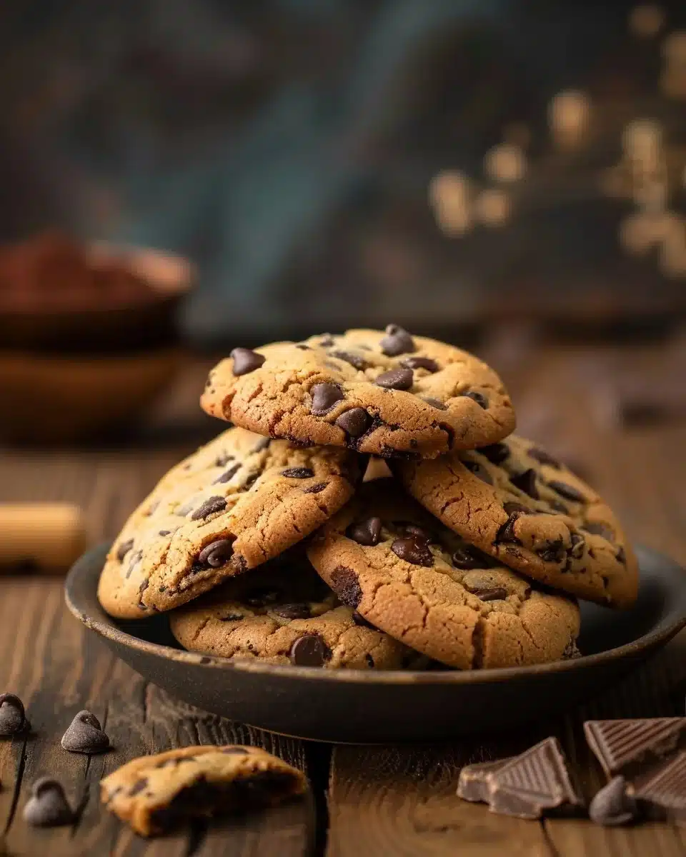 Delicious brookie cookies with layers of brownie and chocolate chip cookie dough