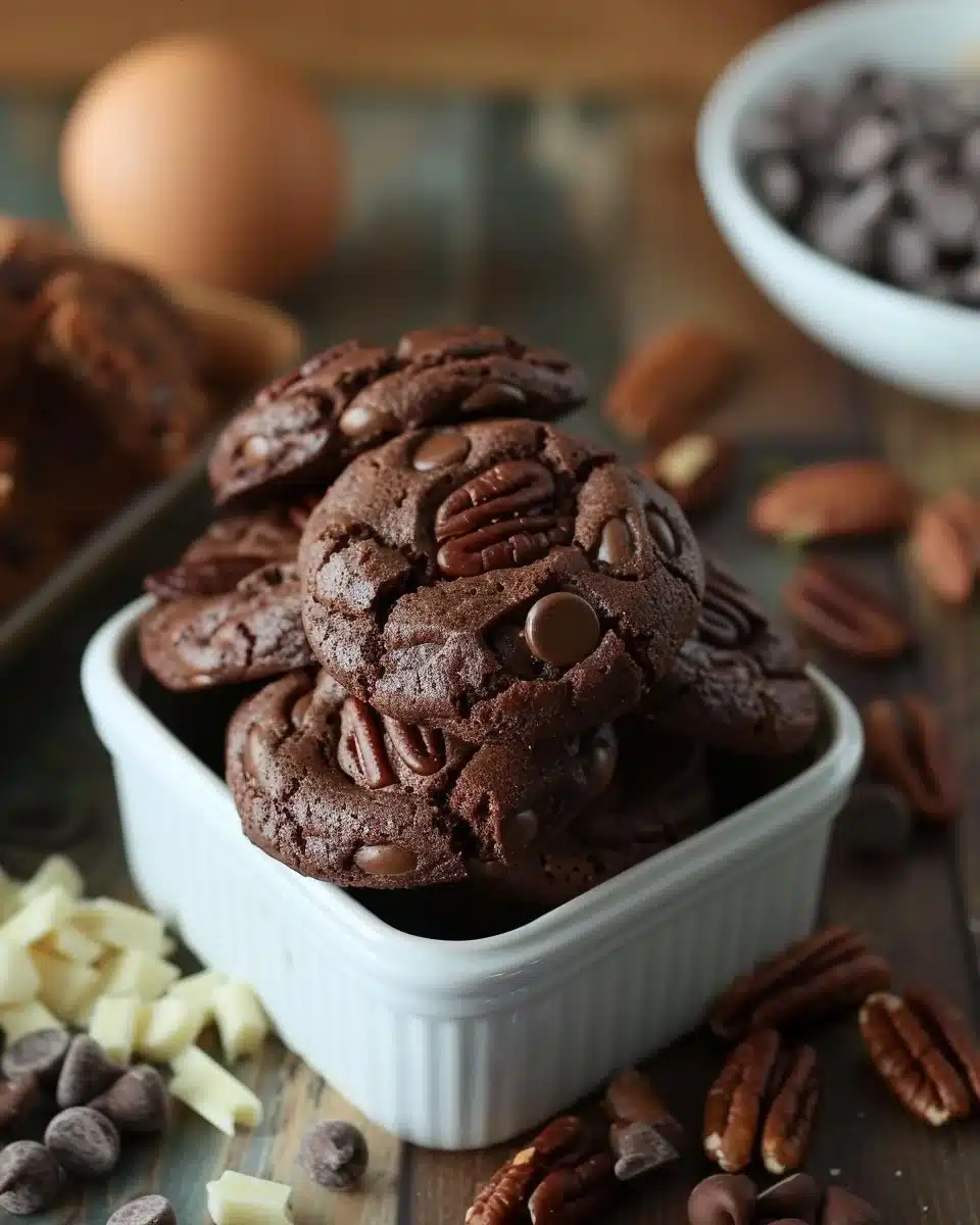 Chocolate Pecan Cookies in a Jar