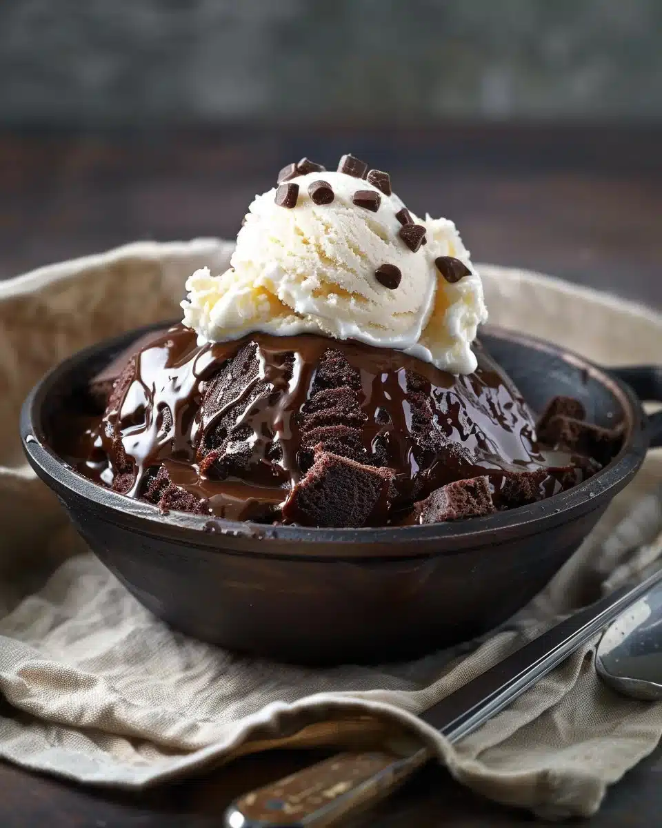 Chocolate Skillet Cake Ice Cream