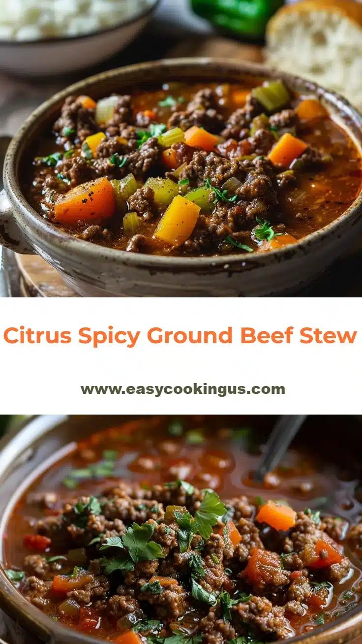 Citrus Spicy Ground Beef Stew