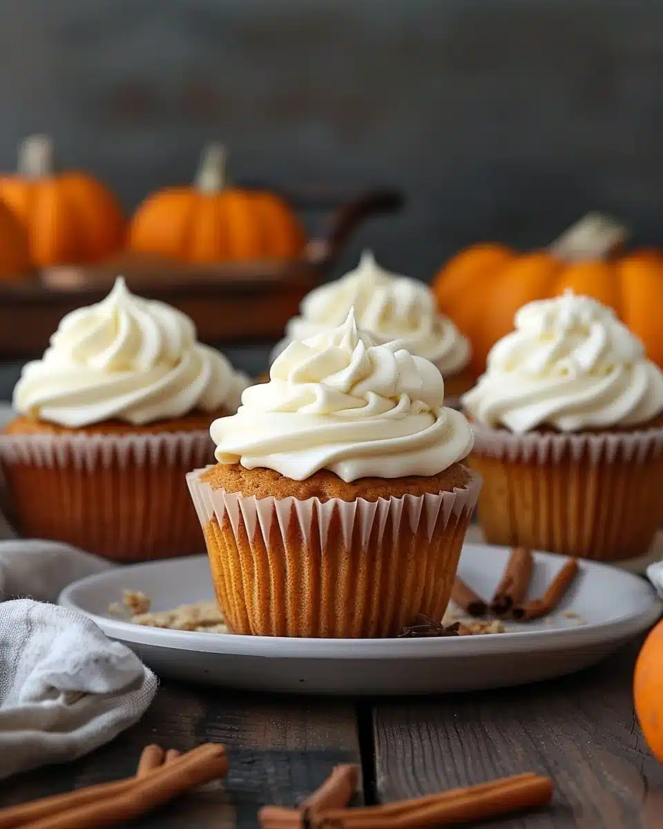 Cream-Filled Pumpkin Cupcakes