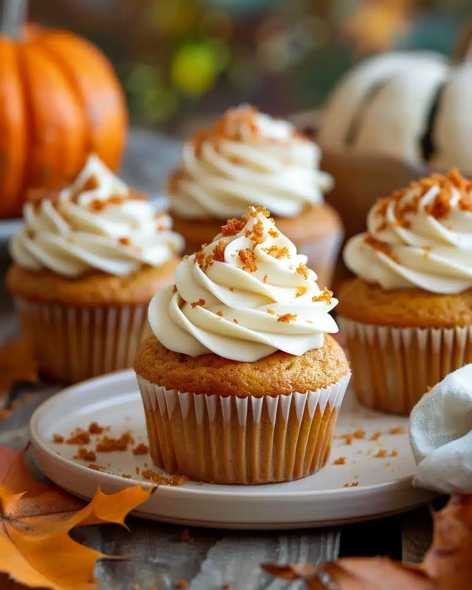 Cream-Filled Pumpkin Cupcakes