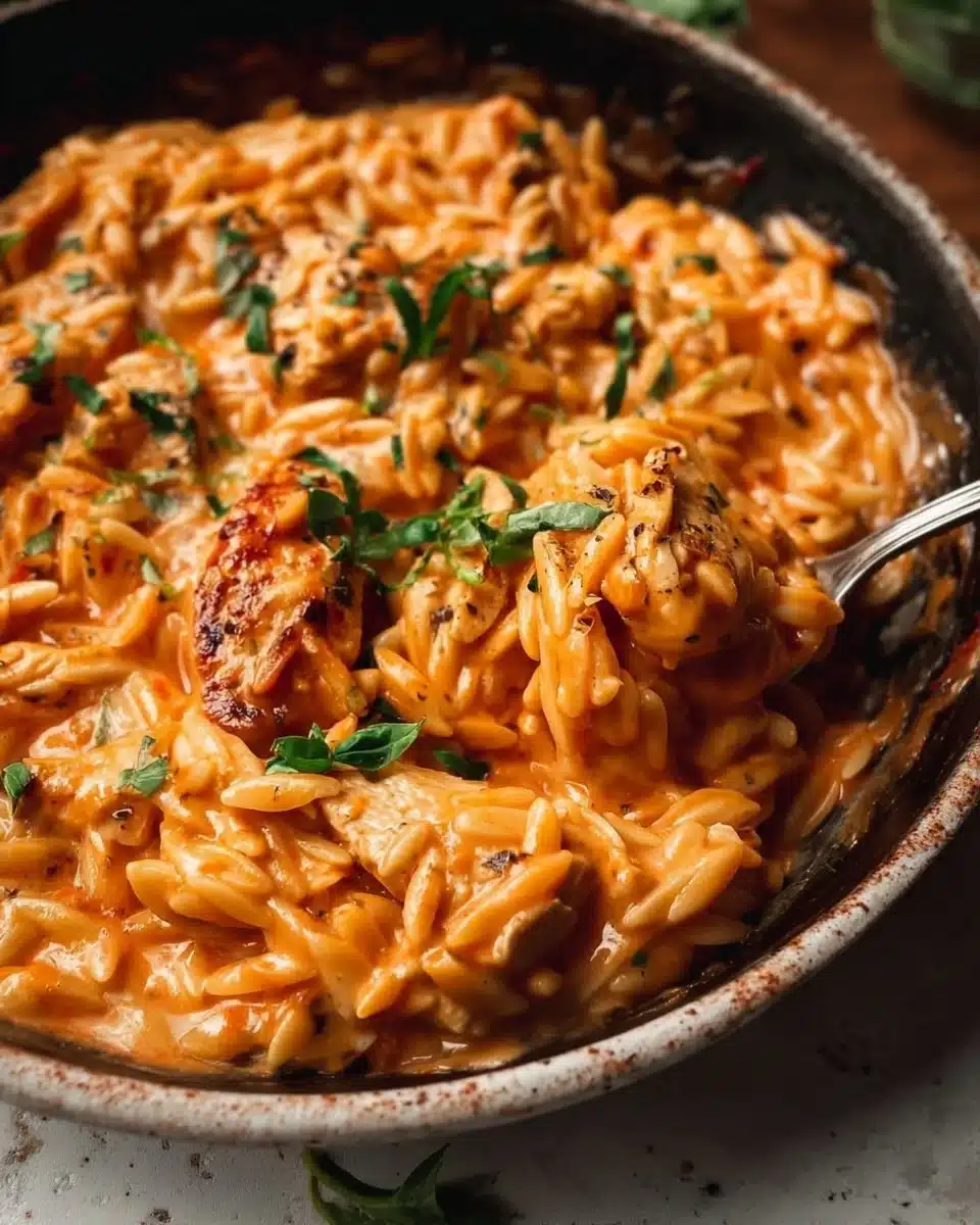 Creamy Tomato Chicken Orzo