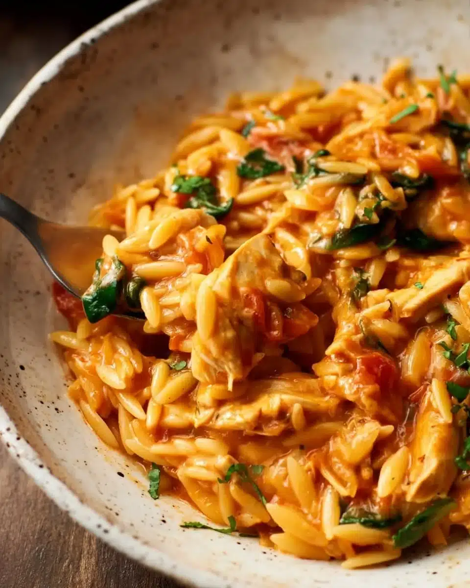Creamy Tomato Chicken Orzo