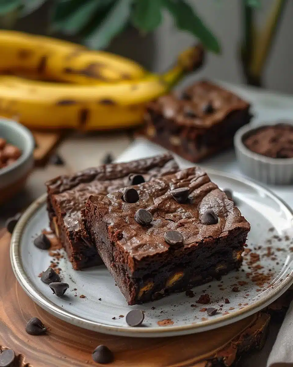 Fudgy Banana Brownies