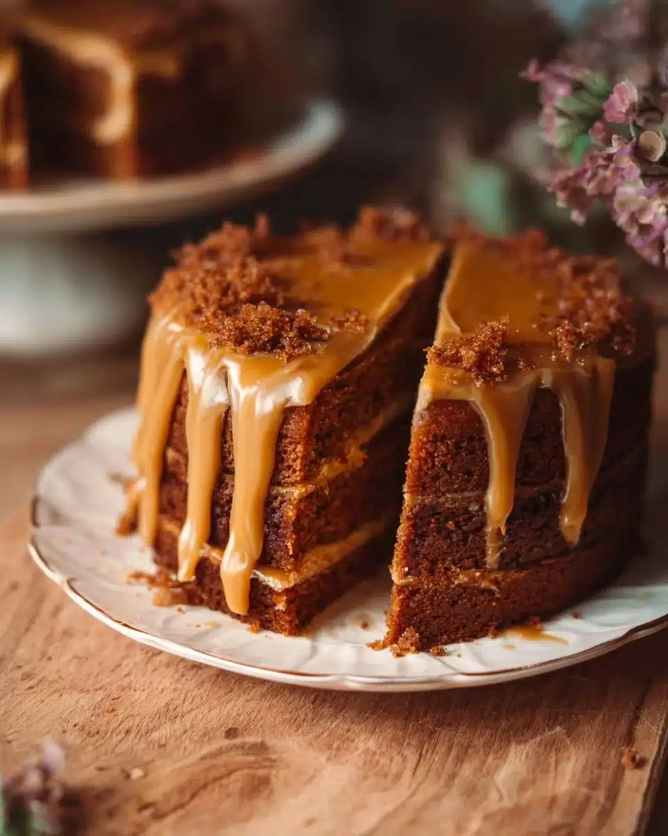 Gingerbread Dulce De Leche Cake
