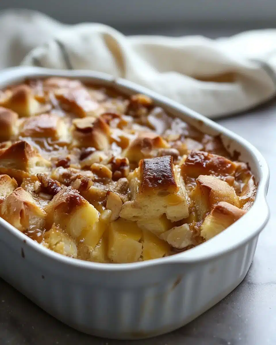 Hawaiian Roll Bread Pudding