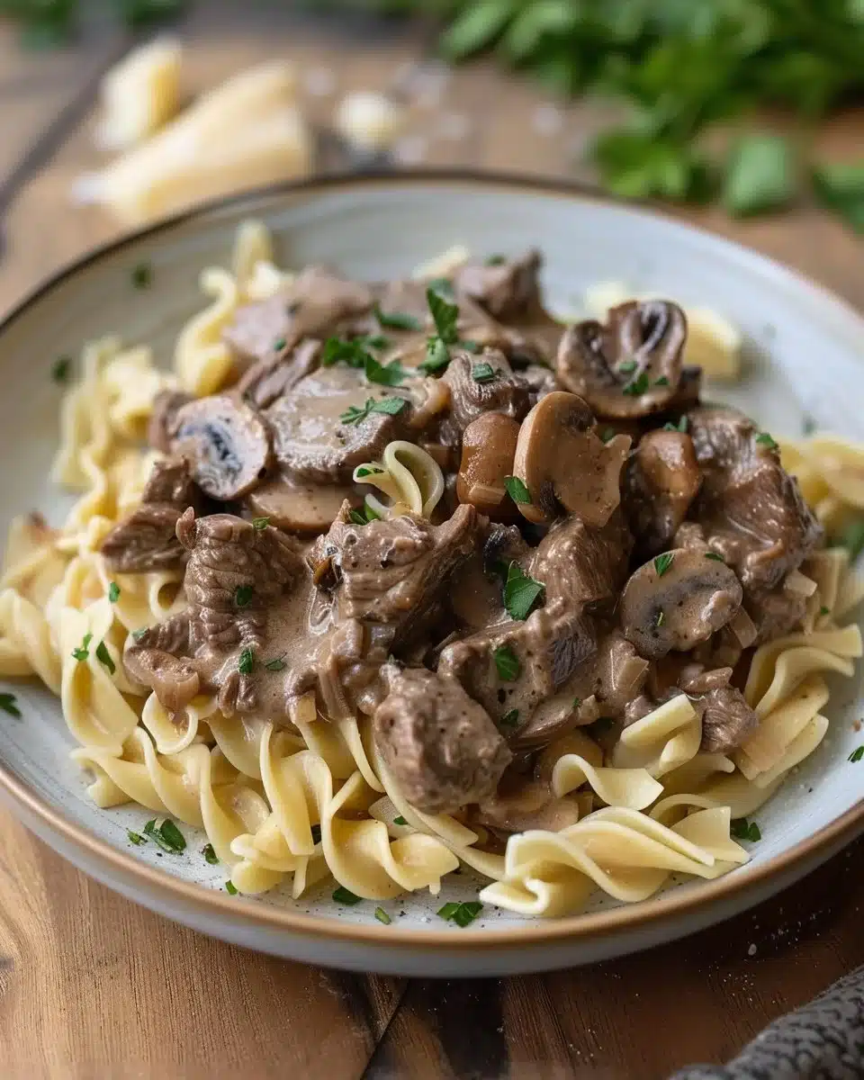 Instant Pot Beef Stroganoff