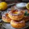 Lemon Cheesecake Donuts with Crème Brulée Topping