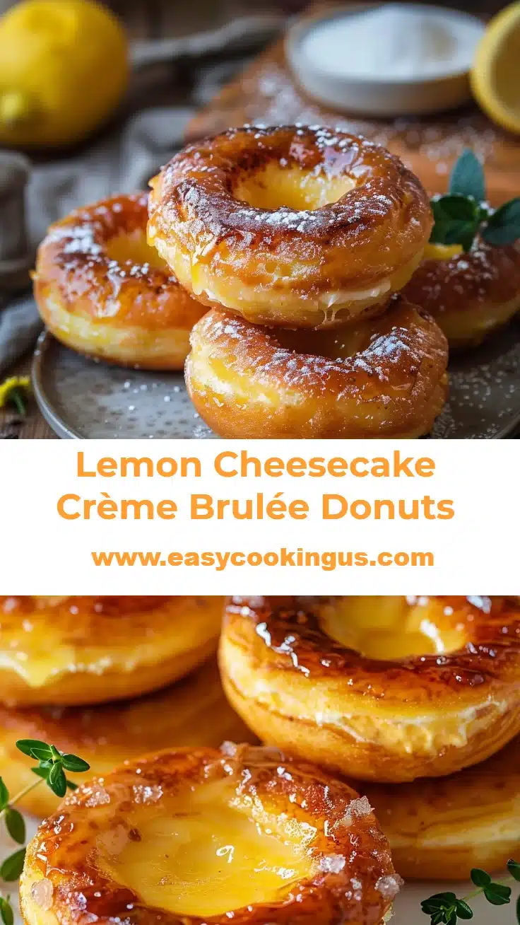 Lemon Cheesecake Crème Brulée Donuts