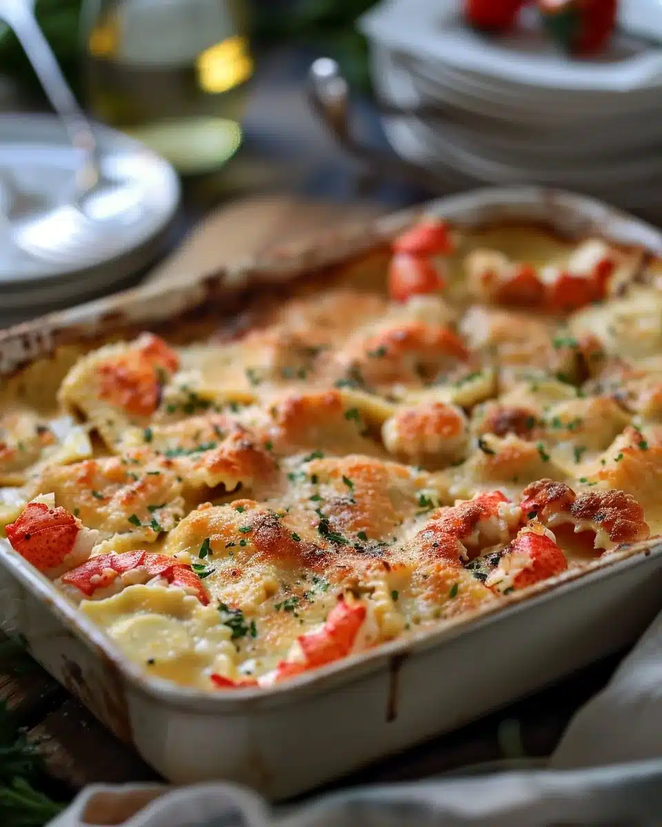 Lobster Ravioli Bake