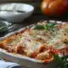 Delicious Million Dollar Ravioli Casserole served in a baking dish