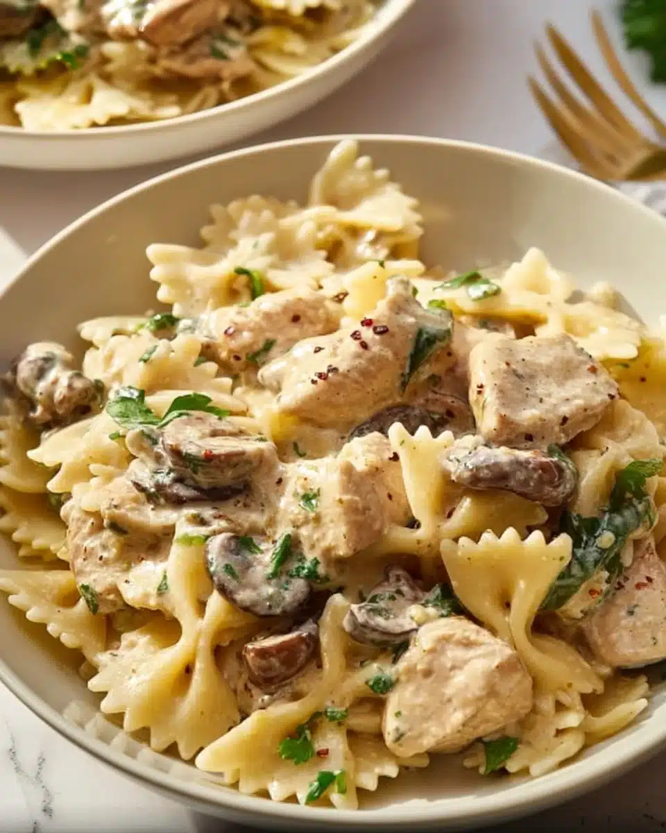 Mushroom Chicken Pasta