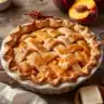Homemade Peach Pie with golden crust and fresh peach filling