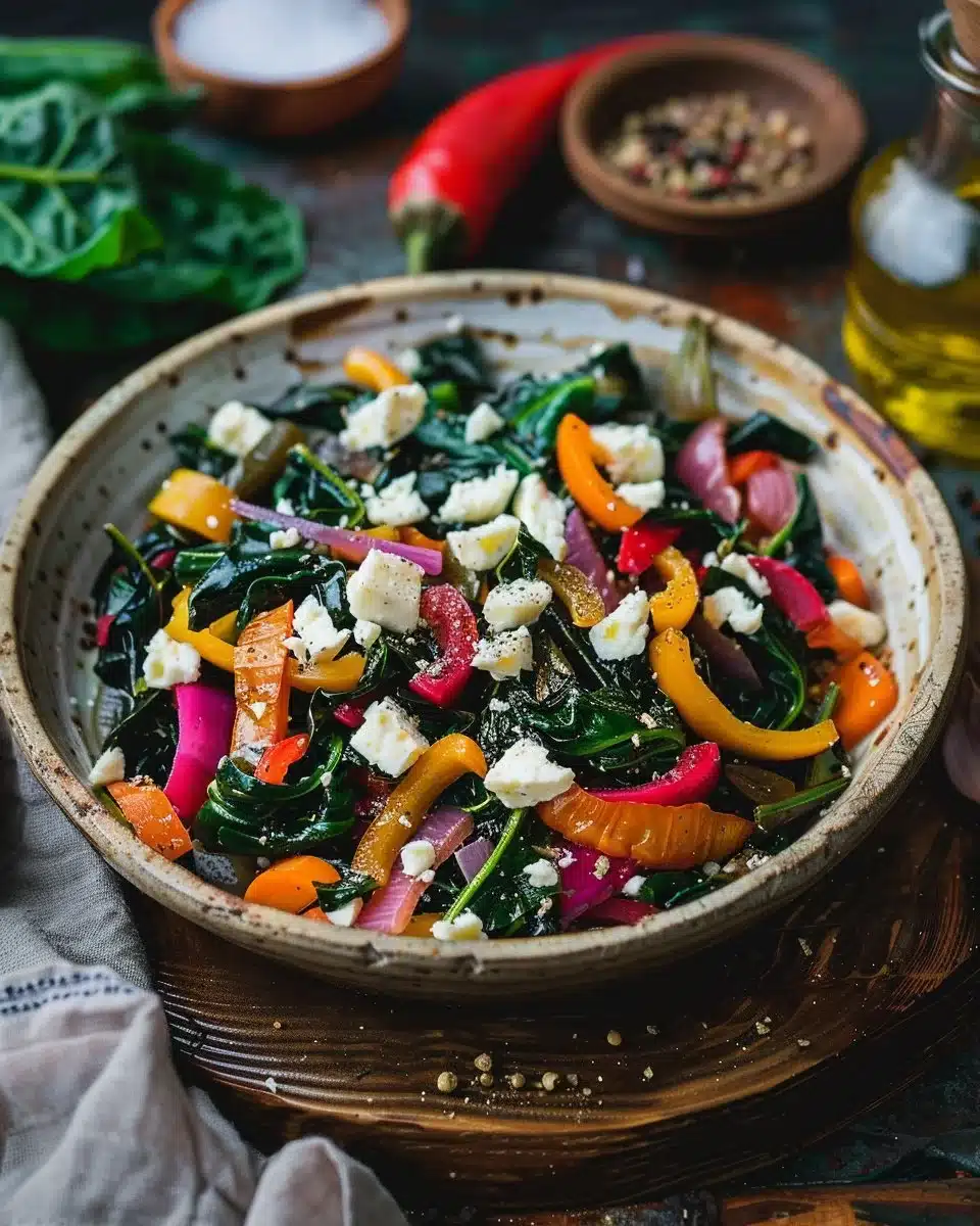 Rainbow Swiss Chard with Feta